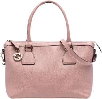 Gucci Pre-owned Handbags, female, Pink, Size: ONE SIZE Pre-owned Leather Handbag