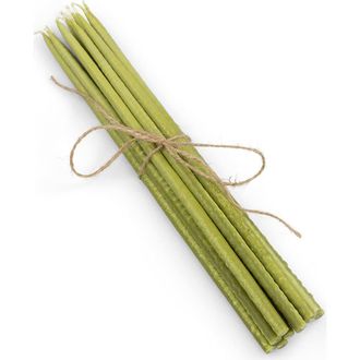 British Colour Standard Thin Taper Candles - Set of 12 in Olive Green at Nordstrom