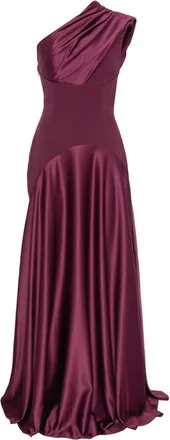 Solace London One-shoulder Draped Maxi Dress