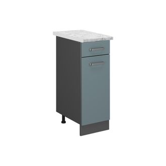 Vicco Mueble Bajo De Cocina R-line, Gris Azulado, 30 Cm Et M&aacute;rmol, Vicco