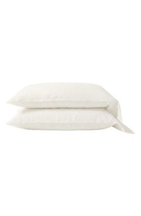 Pom Pom at Home Set of 2 Linen Pillowcases in Cream at Nordstrom, Size Standard