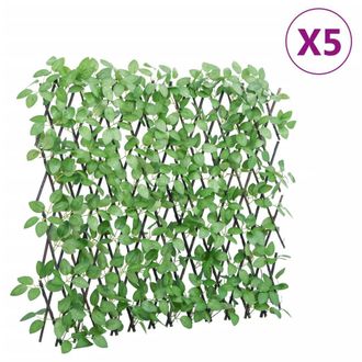 Berkfield Home Berkfield&not;Artificial Ivy Trellis Expandable 5 pcs Green 180x65 cm