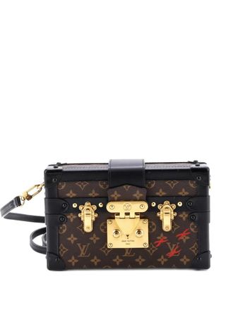 Louis Vuitton Petite Malle Handbag Monogram Canvas clutch bag - Bruin