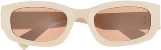 Miu Miu 53mm Irregular Sunglasses in Milk /Brown at Nordstrom