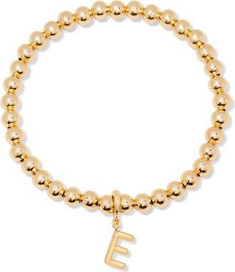 Brook & York Makenna Initial Charm Bracelet in Gold - E at Nordstrom