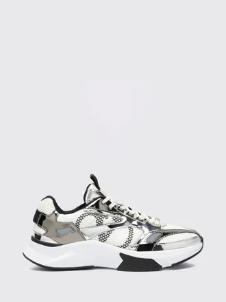 Valentino Garavani VLogo Signature Leather and Fabric Trainers