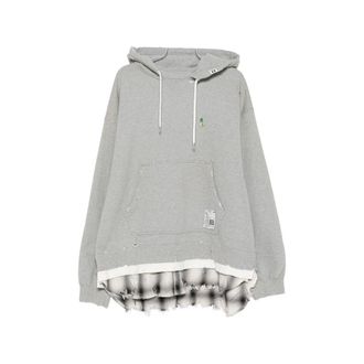 Miharayasuhiro Distressed Layered-effect Hoodie