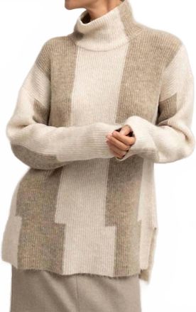 Mus & Bombon Fluvi Turtleneck Sweater In Beige