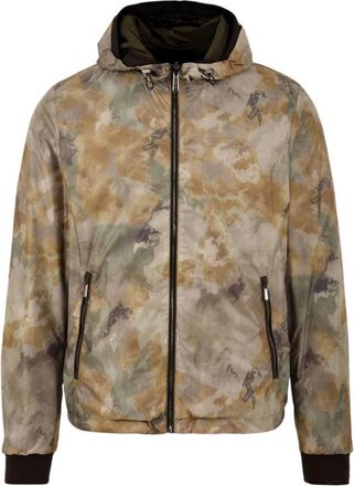 Moorer Omkeerbare hoodie met gebreide manchetten - Heren - Zomerjassen - Veelkleurig - L - Jassen