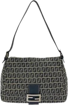 Fendi Pre-owned Mamma Baguette Canvas Shoulder Bag - Dames - Vintage Schoudertas - Grijs - ONE Size - Vintage