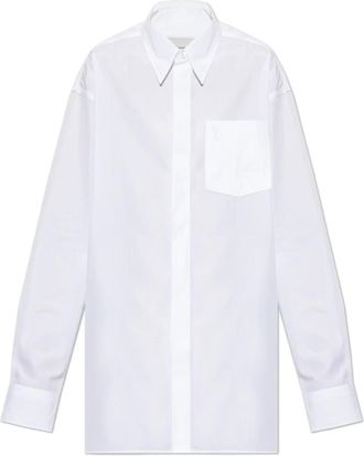 Ami Oversize Shirt - Dames - Overhemden - Wit - 2XS - Katoen - Overhemden