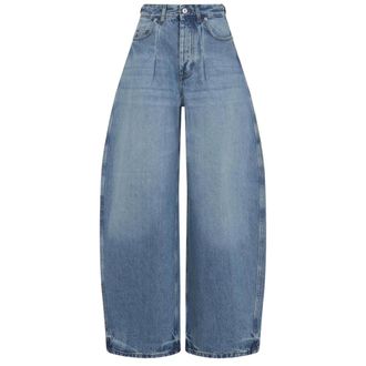 Jacquemus Loose-fit Jeans, female, Blue, Size: W25 Le de-N&icirc;mes Ovalo Jeans