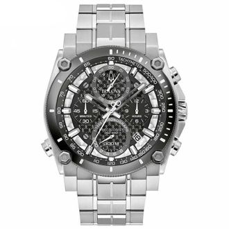 Bulova Precisionist Chronograph Quartz Black Dial Mens Watch 98B405