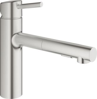 GROHE Concetto Mezclador Monomando De Fregadero, Supersteel (30273dc1)