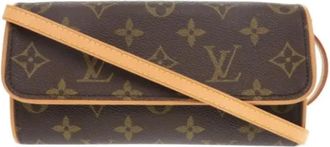 Louis Vuitton Tweedehands Canvas Louis Vuitton tassen - Dames - Vintage Schoudertas - Bruin - ONE Size - Vintage