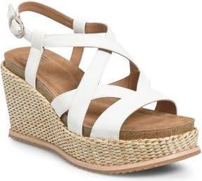 S&ouml;fft Devyn Slingback Espadrille Platform Wedge Sandal in True White at Nordstrom Rack, Size 6.5