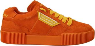 Dolce & Gabbana Oranje Su&egrave;de Veterschoenen - Dames - Sneakers - Oranje - 36 EU - Su&egrave;de - Schoenen