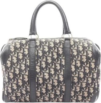Dior Pre-owned Handbags, female, Multicolor, Size: ONE SIZE Pre-owned Trotter Canvas Leather Boston Bag