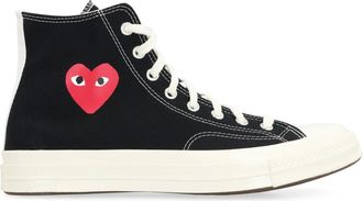 Comme Des Garçons Schoenen, Heren, Zwart, 45 EU, Katoen, Chuck 70 High-Top Sneakers
