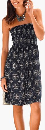 Lascana Patterned Bandeau Dress in Black Printed at Nordstrom, Size 10