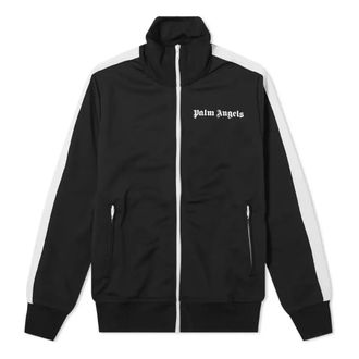 Palm Angels SS21 Classic Track Jacket Black White PMBD001R21FAB0011001