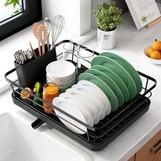 OEM Escurridor De Platos, Escurridor De Platos Que Ahorra Espacio, Escurridor De Platos Para Encimera De Cocina, Escurridor De Platos De Acero Inoxidable 