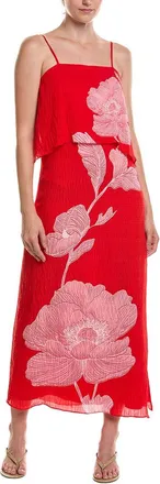 Vince Camuto Four Tier Overlay Midi Dress