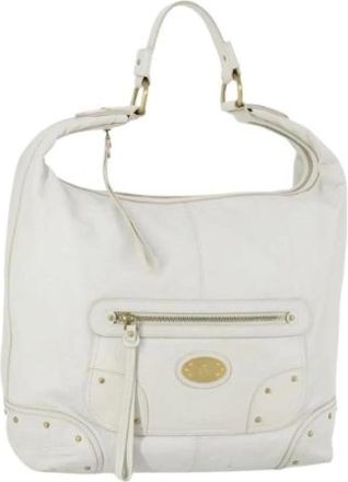 Bally Pre-owned Leren Schoudertas - Dames - Vintage Schoudertas - Wit - ONE Size - Leer - Vintage