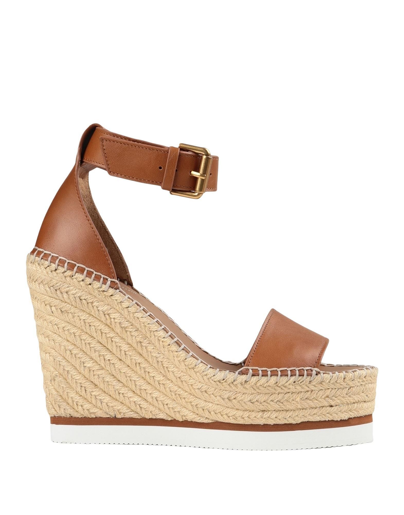 See by Chloe Black Liane Metallic Cork and Suede Sandals hot Wedges