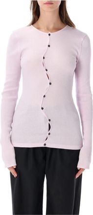 OperaSPORT Claire Seamless Cardigan - Dames - Vesten - Roze - M - Katoen - Truien & Vesten