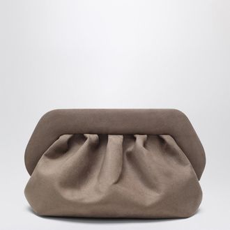 Themoirè Medium Bios Clutch Colour Mud Suede Effect