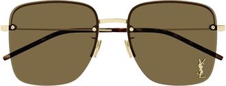 Saint Laurent SL 312 M Zonnebril - Dames - Accessoires - Geel - Maat: 58 MM