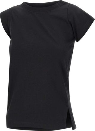 Courr&egrave;ges Twisted Jersey T-shirt - Dames - T-shirts - Zwart - XS - Katoen - Tops