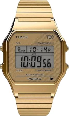 Timex T80 34mm Digital Watch in Gold-Tone Men - OS