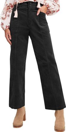 Generic High Waisted Corduroy Wide Leg Trousers Womens UK - Ladies Elastic Waist Casual Barrel Pants, Soft Corduroy Autumn Winter Travel & Work Trousers with 