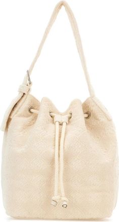 Tory Burch Emmertassen - Dames - Schoudertassen - Wit - ONE Size - Katoen - Tassen