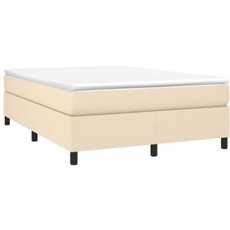 vidaXL Cama Sin Colch&oacute;n Tela Color Crema 140x190 Cm Vidaxl
