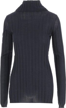 Carven Ribbed Wool And Silk Sweater