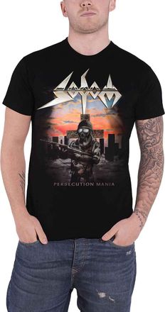 Sodom T Shirt Persecution Mania Album Cover Band Logo Official Mens Black M