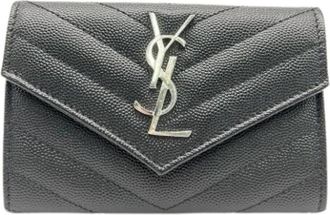 Saint Laurent Pre-owned Business Card Case - Dames - Vintage Accessoires - Zwart - ONE Size - Vintage