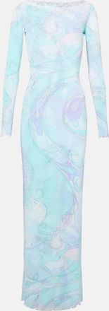 Pucci Abito lungo Orchidee in tulle
