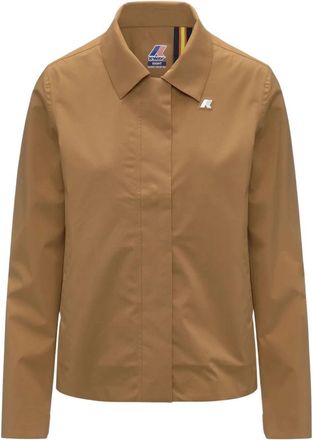K-Way Arabel Stretch 2L Jas - Dames - Zomerjassen - Bruin - S - Polyester - Jassen