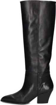 Toral Shoes Zwarte Hoge Laarzen Dakota - Dames - Cowboylaarzen - Zwart - 38 EU - Leer - Schoenen