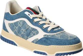 Gucci Re-Web Gg Denim & Leather Sneaker