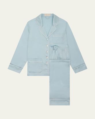 Olivia Von Halle Coco Solid Silk Satin Pajama Set