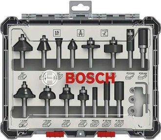 Bosch Juego 15 Fresas Variadas 8mm 2.607.017.472 - Bosch
