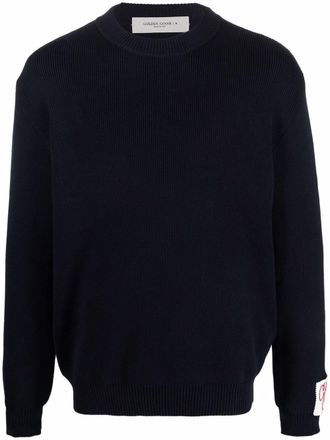 Golden Goose Knitted Cotton Pullover With Logo