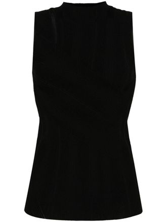 Diane Von F&uuml;rstenberg Gestreepte tanktop - Zwart