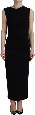 Dsquared2 Dsquared² Viscose Sleeveless Ruched Maxi Womens Dress (Pre-Owned)