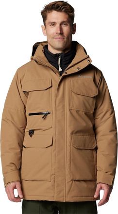 Columbia Landroamer II Parka Jacket Mens Brwon Hooded Full Zip KFC476